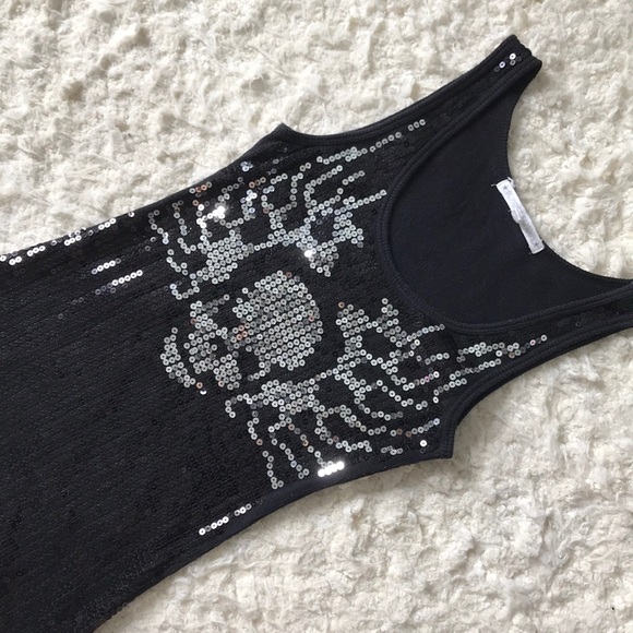 Almost Famous Tops - Almost Famous Sequin Skull Tank